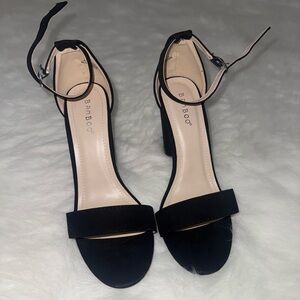 BAMBOO Elegant Black Heeled Sandals